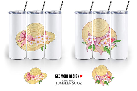 Tumbler Spring Sun Hat Sublimation artnoy 