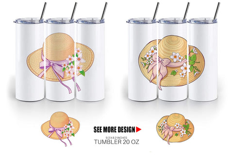 Tumbler Spring Sun Hat Sublimation artnoy 