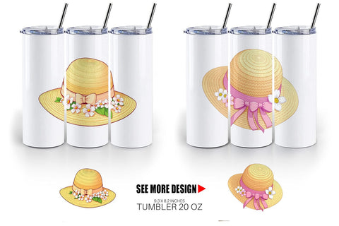 Tumbler Spring Sun Hat Sublimation artnoy 