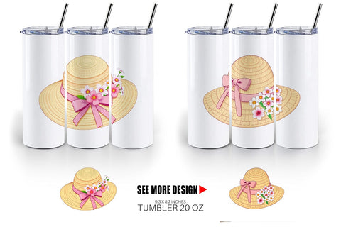 Tumbler Spring Sun Hat Sublimation artnoy 