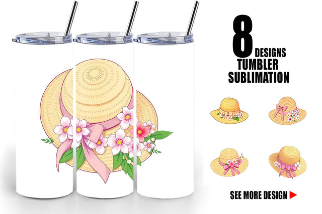 Tumbler Spring Sun Hat Sublimation artnoy 
