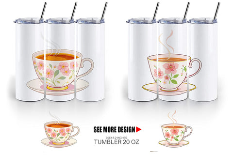 Tumbler Spring Tea Sublimation artnoy 