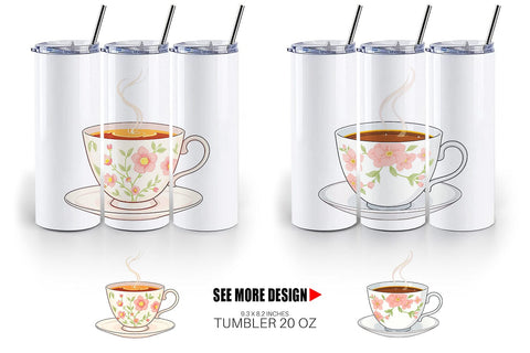 Tumbler Spring Tea Sublimation artnoy 