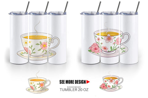 Tumbler Spring Tea Sublimation artnoy 