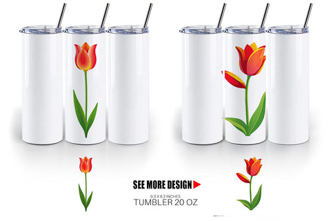 Tumbler Spring Tulip Sublimation artnoy 