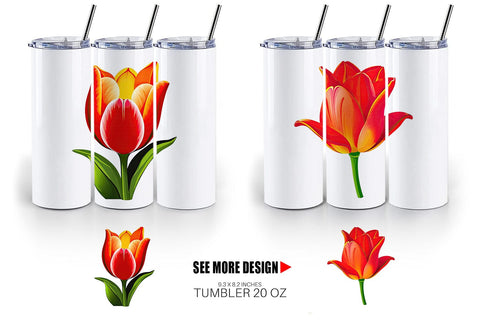 Tumbler Spring Tulip Sublimation artnoy 