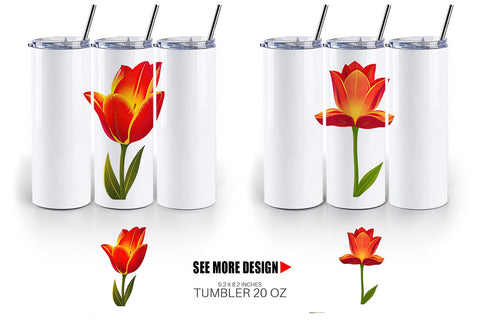 Tumbler Spring Tulip Sublimation artnoy 