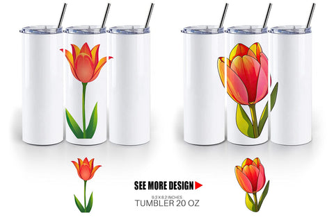Tumbler Spring Tulip Sublimation artnoy 