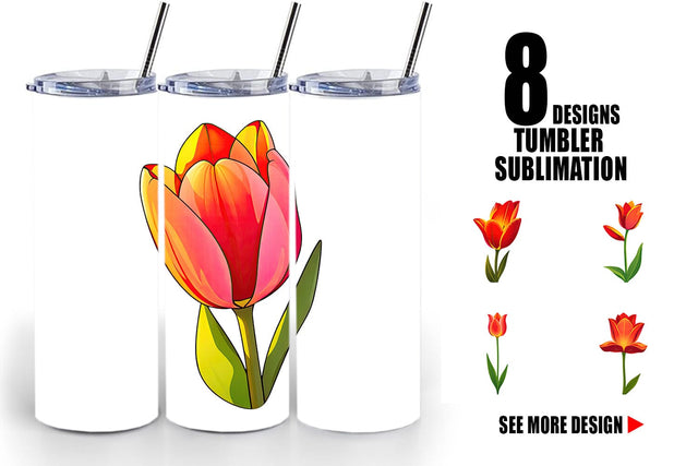 Tumbler Spring Tulip Sublimation artnoy 