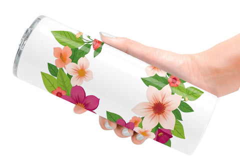 Tumbler Spring Wreath Sublimation artnoy 