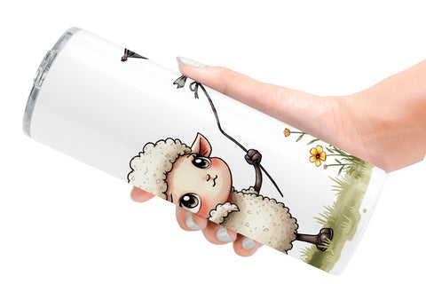 Tumbler Springtime Shenanigans Playful Animal Antics Sublimation artnoy 