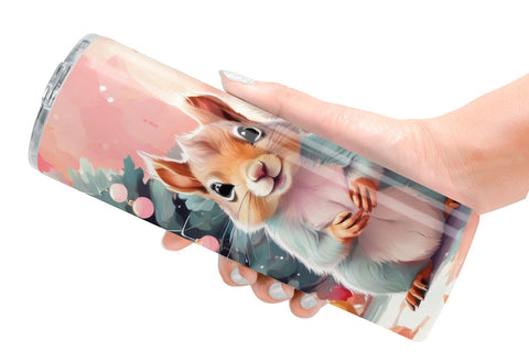 Tumbler Squirrel Christmas Sublimation artnoy 