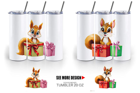 Tumbler Squirrel Gift Sublimation artnoy 