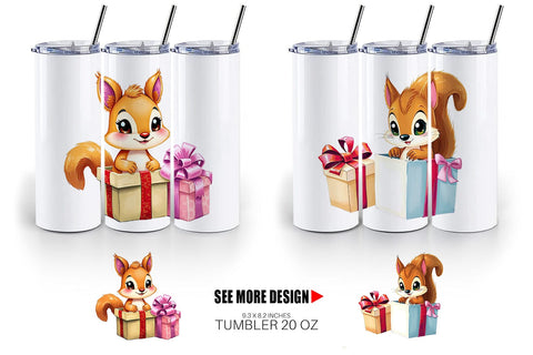 Tumbler Squirrel Gift Sublimation artnoy 
