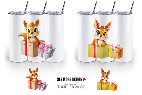 Tumbler Squirrel Gift Sublimation artnoy 