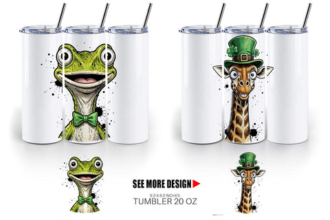 Tumbler St Paddys Animal Charms Sublimation artnoy 