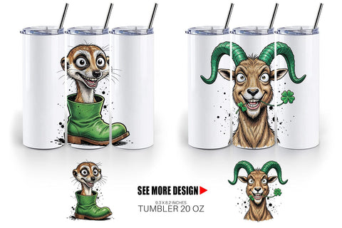 Tumbler St Paddys Animal Charms Sublimation artnoy 
