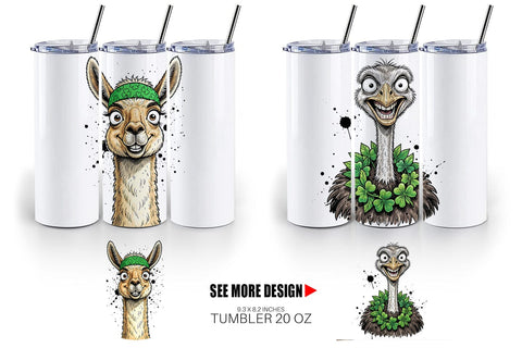 Tumbler St Paddys Animal Charms Sublimation artnoy 