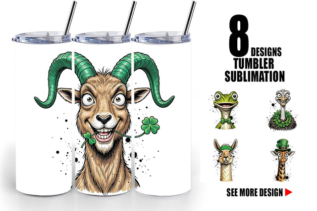 Tumbler St Paddys Animal Charms Sublimation artnoy 