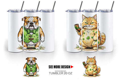 Tumbler St Paddys Animal Friends Sublimation artnoy 