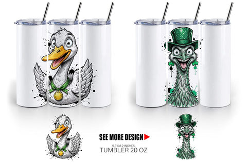 Tumbler St Paddys Animal Party Art Sublimation artnoy 
