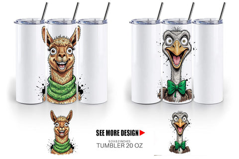 Tumbler St Paddys Animal Party Art Sublimation artnoy 