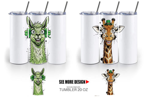 Tumbler St Paddys Animal Party Art Sublimation artnoy 