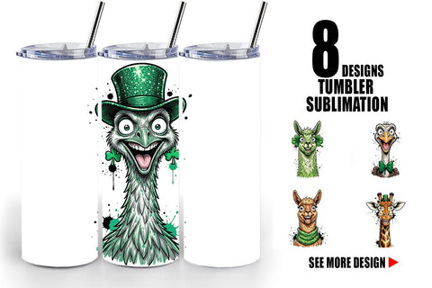 Tumbler St Paddys Animal Party Art Sublimation artnoy 