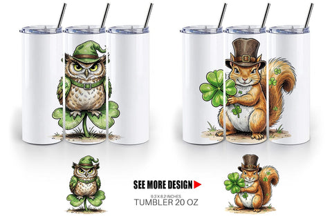 Tumbler St Paddys Lucky Animal Sublimation artnoy 