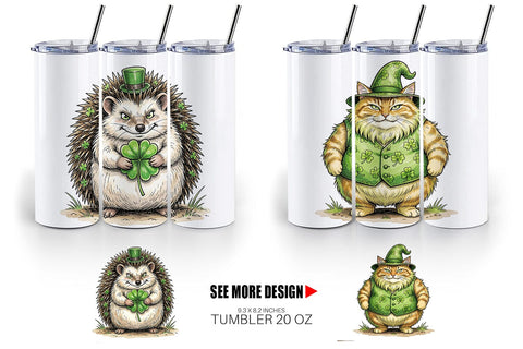 Tumbler St Paddys Lucky Animal Sublimation artnoy 