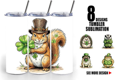Tumbler St Paddys Lucky Animal Sublimation artnoy 