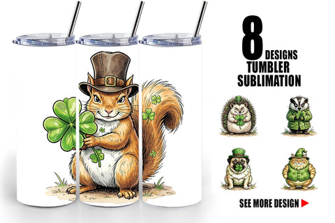 Tumbler St Paddys Lucky Animal Sublimation artnoy 