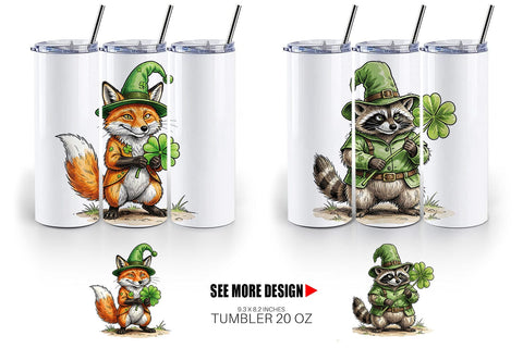 Tumbler St Paddys Lucky Animal Sublimation artnoy 