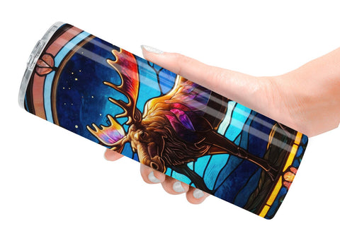 Tumbler Stained Glass Deer Sublimation artnoy 