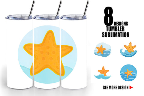 Tumbler Starfish Sublimation artnoy 