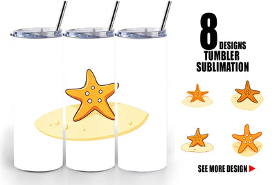 Tumbler Starfish Sublimation artnoy 