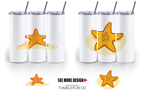 Tumbler Starfish Sublimation artnoy 