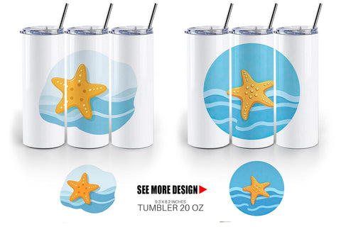 Tumbler Starfish Sublimation artnoy 