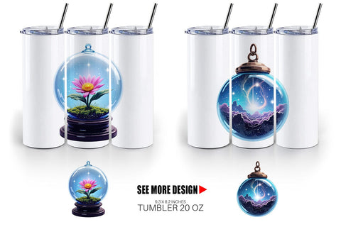 Tumbler Starlight Terrariums Sublimation artnoy 