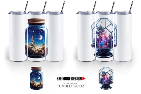 Tumbler Starlight Terrariums Sublimation artnoy 