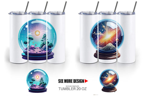 Tumbler Starlight Terrariums Sublimation artnoy 