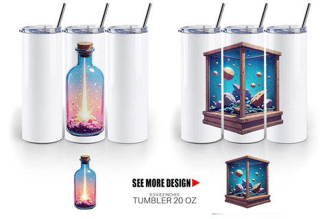 Tumbler Starlight Terrariums Sublimation artnoy 