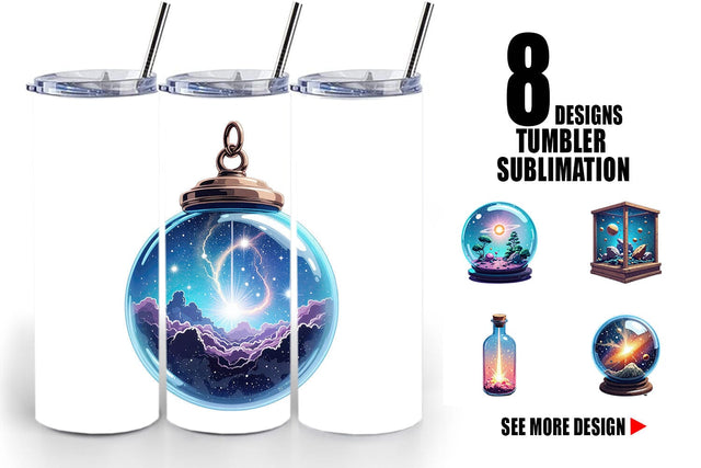 Tumbler Starlight Terrariums Sublimation artnoy 
