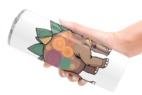 Tumbler Stegosaurus with Plates Sublimation artnoy 