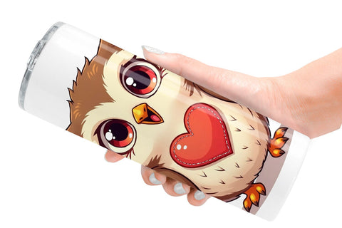 Tumbler Stitched Owl Poses Sublimation artnoy 