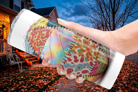 Tumbler Stitched Witchcraft Craft Patchwork Sublimation artnoy 