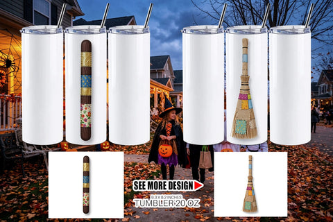 Tumbler Stitched Witchcraft Craft Patchwork Sublimation artnoy 