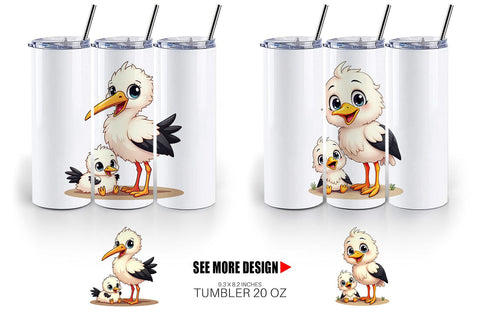 Tumbler Stork Mother's Day Sublimation artnoy 