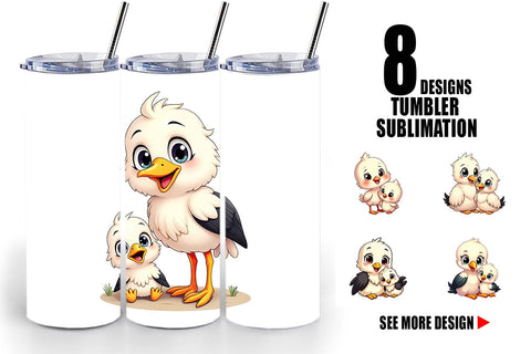 Tumbler Stork Mother's Day Sublimation artnoy 