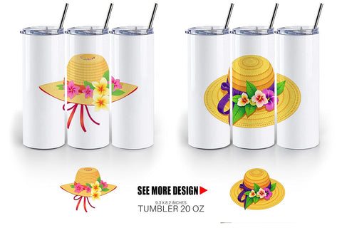 Tumbler Straw Hat Sublimation artnoy 